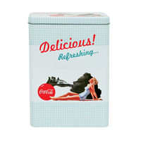 Product Δοχείο Τροφίμων Μεταλλικό Ψηλό Vintage Coca Cola Σε 3 Σχέδια ΟΕΜ base image