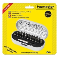 Product Μύτες Κατσαβιδιού Με Αντάπτορα Σετ 21 τεμ. Topmaster 332403 base image