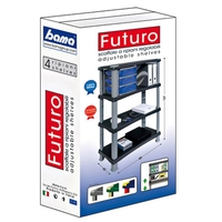 Product Ραφιέρα Με 4 Ράφια "FUTURO" Γκρι base image