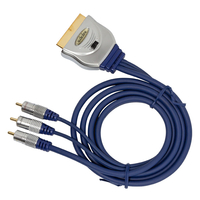 Product Scart To 3 RCA With IN/OUT Switch 1.5m Audioline 9752 base image