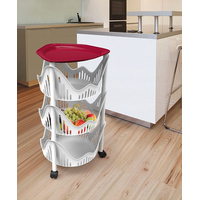 Product Τρόλεϊ Κουζίνας "CUCINOTTO" Μπορντό Bama 10412 base image