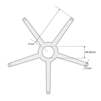 Product Βάση Αστέρι Καρέκλας Γραφείου Χρωμίου Ø62cm base image