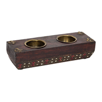 Product Κηροπήγιο Ρεσώ Ξύλινο 2 Θέσεων 19x6.5x4.5cm base image