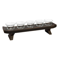 Product Κηροπήγιο Ξύλο / Γυαλί 5 Θέσεων 36x7x7.5cm base image