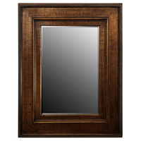 Product Walnut Wooden Mirror With Gold Patina 108x139cm base image