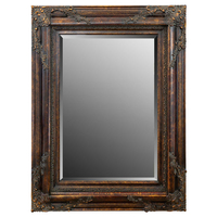 Product Walnut Wooden Mirror With Gold Patina 95x8x125cm base image