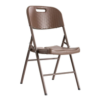 Product Καρέκλα Πτυσσόμενη Πλαστική Καφέ Rattan S1714196 base image