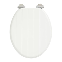 Product Καπάκι Λεκάνης MDF Λευκό Με Γραμμές Ashley Housewares BB-TS505 base image