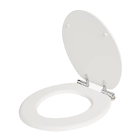 Product Καπάκι Λεκάνης MDF Λευκό Με Γραμμές Ashley Housewares BB-TS505 base image