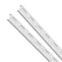 Product Ορθοστάτης Τοίχου Element Διπλής Διάτρησης 200cm Λευκός Σετ 2 τεμ base image