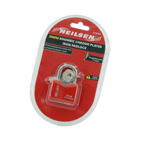 Product 30mm Rhombic Chrome Plated Iron Padlock Neilsen CT0253 base image