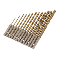 Product 13 Pc HSS HEX 1/4" Titanium Coated Drill Set Neilsen CT2341 base image