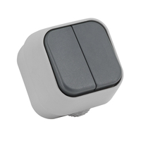 Product Outdoor Wall Socket Double Switch Benson 012474 base image