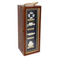 Product Μπουκαλοθήκη Ξύλινη 1 Θέσης "Navy" 13x13x35cm base image