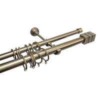 Product Metal Telescopic Double Curtain Rod Antique 1.40-2.50m A2/03D base image