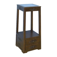 Product Ανθοστήλη Ξύλινη Πυραμίδα Με 2 Συρτάρια 38746 base image
