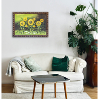 Product Πίνακας Ζωγραφικής Σε Καμβά Με Κορνίζα 100x70cm "Ηλιοτρόπια" base image
