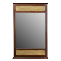 Product Wooden Mirror With Decorative Wicker 70x112cm 884368 base image