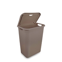 Product Καλάθι Απλύτων Πλαστικό Rattan 30Lt Καφέ base image