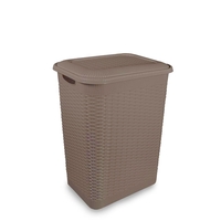 Product Καλάθι Απλύτων Πλαστικό Rattan 30Lt Καφέ base image