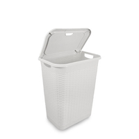 Product Καλάθι Απλύτων Πλαστικό Rattan 30Lt  Λευκό base image