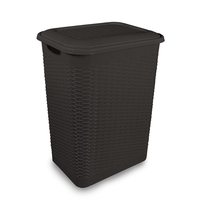Product Καλάθι Απλύτων Πλαστικό Rattan 50Lt Ανθρακί base image