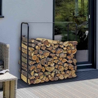 Product Firewood Rack Metal 100x26x100cm Hi 62880 base image