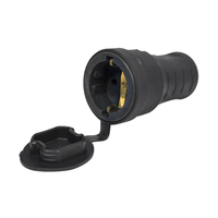 Product Female Schuko Plug Waterproof With Lid PVC IP44 base image