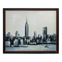 Product Πίνακας Ζωγραφικής Σε Καμβά Με Κορνίζα 50x40cm "New York Black & White" base image