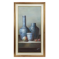 Product Πίνακας Ζωγραφικής Σε Καμβά Με Κορνίζα 40x70cm "Βάζα" base image