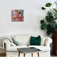 Product Πίνακας Με Εκτύπωση Σε Καμβά 40x40cm "Ροζ Λουλούδια" base image