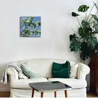 Product Πίνακας Με Εκτύπωση Σε Καμβά 40x40cm "Λευκά Λουλούδια" base image