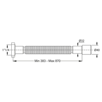 Product Σιφόνι Εύκαμπτο 1 1/4x32/40 Magikone base image