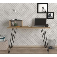 Product Desk "SIKINOS" 120x60x76cm Natural Beech/Black base image