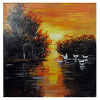 Product Πίνακας Ζωγραφικής Σε Καμβά 80x80cm "Κύκνοι" base image