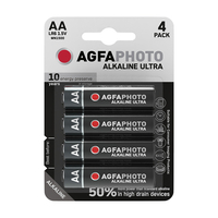 Product Alcaline Ultra AA LR6 1.5V Batteries 4 pcs AgfaPhoto base image