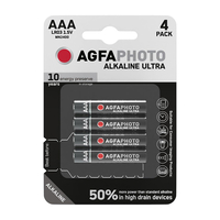 Product Alcaline Ultra AAA LR03 1.5V Batteries 4 pcs AgfaPhoto base image