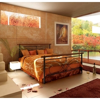 Product Κρεβάτι Ημίδιπλο 110x200cm Μεταλλικό "Melody" Σκουριά Μαύρο base image