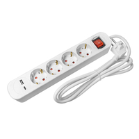 Product Πολύπριζο 4 Θέσεων Με USB & Διακόπτη 1.5m Muhler MU-G304SC base image