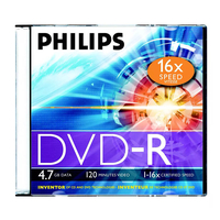 Product DVD-R 4.7GB Slim Ταχύτητας 16x Σετ 10 τεμ. Philips base image