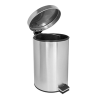 Product 7Lt Toilet Bin & Brush Stainless Steel base image