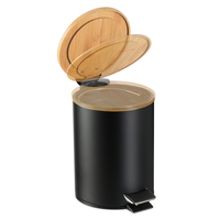 Product 7Lt Bin & Toilet Brush Bamboo Black Forest base image
