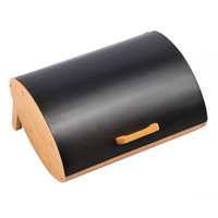 Product Bamboo Bread Box With Black Lid Sidirela SW8826A base image
