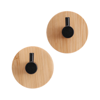 Product Bathroom Hook 2 Pcs "Black" E-4603 base image