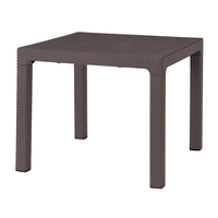 Product Plastic Rattan Table 90x90x75cm Brown base image
