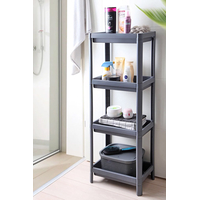 Product Ραφιέρα Πλαστική 4 Ράφια Γκρι Sidirela "Bianco" base image