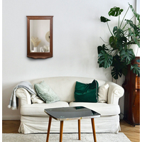 Product Καθρέπτης Ξύλινος Καρυδί Με Ράφι 54x14x84cm base image