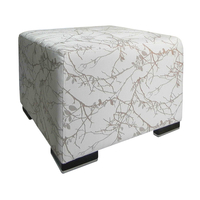 Product Πουφ Ikon 9002 Λευκό - Χρυσό base image