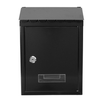 Product Mail Box Metal Black 21x6x30cm base image