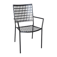 Product Πολυθρόνα Μεταλλική Μαύρη Mesh 57x62x89cm base image